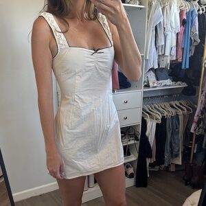 White Sleeveless Mini Dress